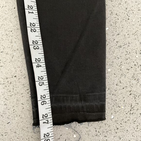 SPANX Jeans Women Size XS Vintage Black Distressed Skinny Raw Hem - Picture 8 of 12